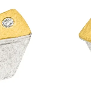 MANU | Ørestikker Oxideret sterling sølv/21 kt. guld | O996BRW